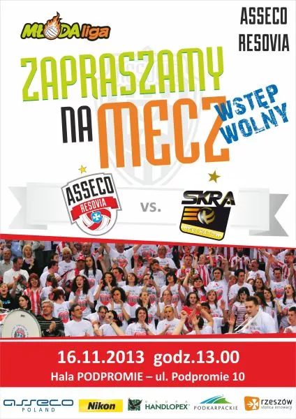 Młoda Liga. Zapraszamy na mecz z PGE Skrą Bełchatów